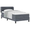 vidaXL Boxspringbed met hoofdeinde Donkergrijs 90 x 190 cm Fluweel