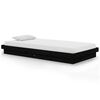 vidaXL Bedframe massief hout zwart 100x200 cm