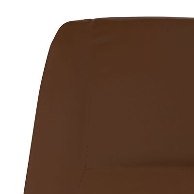 vidaXL Relaxstoel kunstleer glanzend bruin