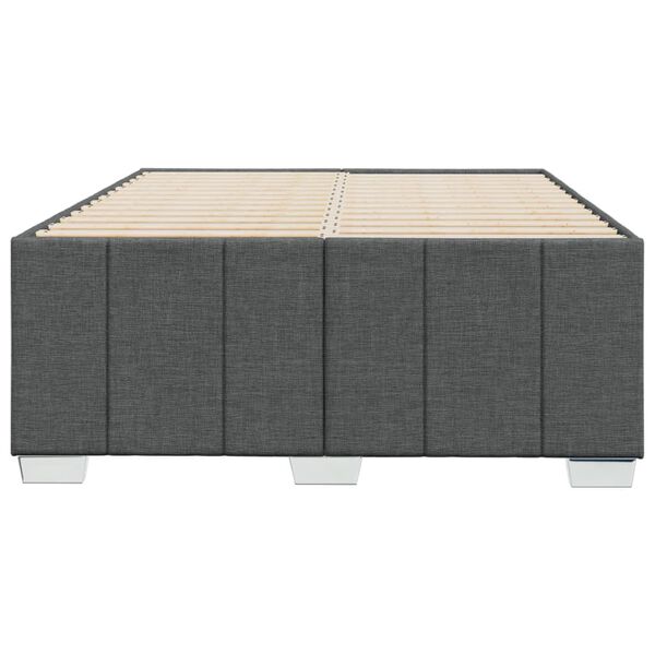 vidaXL Bedframe zonder matras 120x200 cm stof donkergrijs