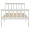 vidaXL Bedframe massief grenenhout wit 100x200 cm