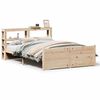 vidaXL Bedframe met hoofdbord massief grenenhout 140x190 cm