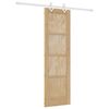 vidaXL Schuifdeur Natuurlijk en Wit 61 x 198,5 cm Massief grenenhout