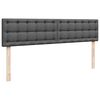 vidaXL Ottoman bed met matras 200x200 cm stof donkergrijs