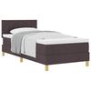vidaXL Boxspringbed met matras Donkerbruin 90 x 190 cm Stof