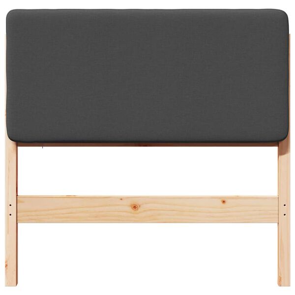 vidaXL Gestoffeerd hoofdbord Bruin en Donkergrijs 100 cm