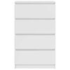 vidaXL Dressoir 60x35x98,5 cm bewerkt hout hoogglans wit