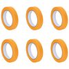 vidaXL Verf Maskertapes 6 pcs Geel 19mm x 50m Papier