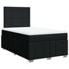 vidaXL Boxspring met matras stof zwart 120x200 cm