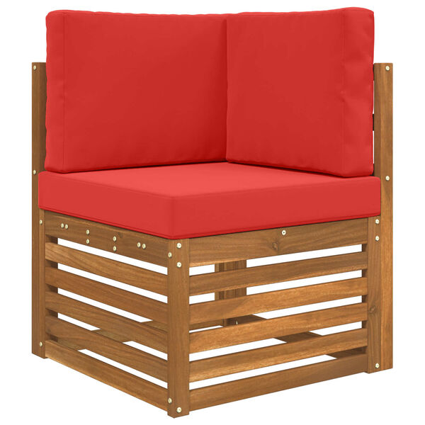 vidaXL Buiten bankkussen 3 pcs Rood Polyester