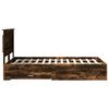 vidaXL Bedframe met lade met hoofdeinde met opslag Bewerkt hout