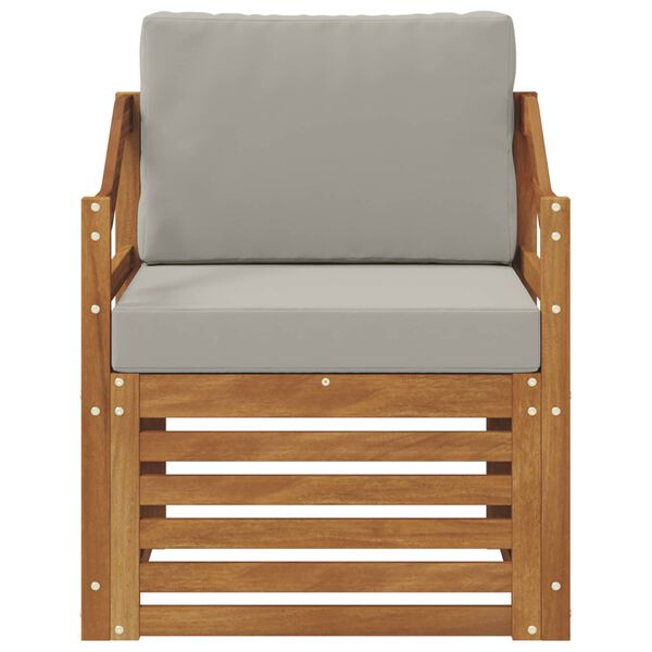 vidaXL Buiten bankenset met kussen Naturel 67 x 63 x 73 cm