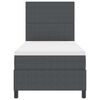 vidaXL Boxspring bed Donkergrijs en Wit 193 x 90 x 128 cm