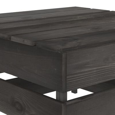 vidaXL 11-delige Loungeset grijs geïmpregneerd grenenhout