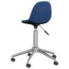 vidaXL Eetkamerstoelen 2 st draaibaar stof blauw