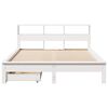 vidaXL Bed met boekenkast zonder matras grenenhout wit 160x200 cm