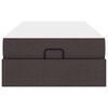 vidaXL Bedframe met matras Donkerbruin 80 x 200 cm Stof