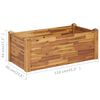 vidaXL Plantenbak verhoogd 110x60x44 cm massief acaciahout