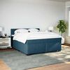 vidaXL Boxspring met matras fluweel blauw 180x200 cm