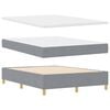 vidaXL Boxspring bed met matras Lichtgrijs 140 x 190 cm Stof