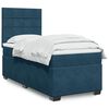 vidaXL Boxspring met matras fluweel blauw 90x190 cm