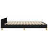 vidaXL Bedframe zonder matras stof zwart 140x190 cm