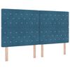 vidaXL LED Hoofdbord met hoofdeinde Donkerblauw 180 cm Fluweel