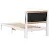 vidaXL Bedframe Wit en lichtgrijs 90 x 190 cm Massief grenenhout
