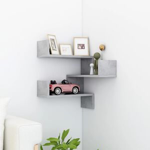 vidaXL Hoekwandschap 40x40x50 cm bewerkt hout betongrijs