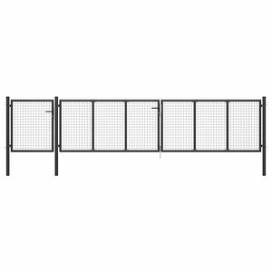 vidaXL Poort 500x75 cm staal antraciet