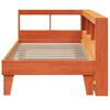 vidaXL Bed met boekenkast zonder matras grenenhout wasbruin 90x190 cm