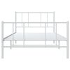 vidaXL Bedframe met hoofd- en voeteneinde metaal wit 75x190 cm