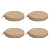 vidaXL 4-Piece Zitkussens SOEST 4 st 100% Polyester Zand &Oslash; 40 x 7 cm