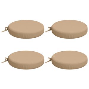 vidaXL 4-Piece Zitkussens SOEST 4 st 100% Polyester Zand &Oslash; 40 x 7 cm
