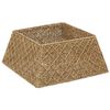 vidaXL Kerstboomkraag Vierkant Naturel 50 x 50 x 25 cm Zeegras