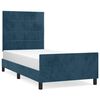 vidaXL Bedframe zonder matras 90x190 cm fluweel donkerblauw