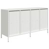 vidaXL Dressoir 135x39x73,5 cm koudgewalst staal wit