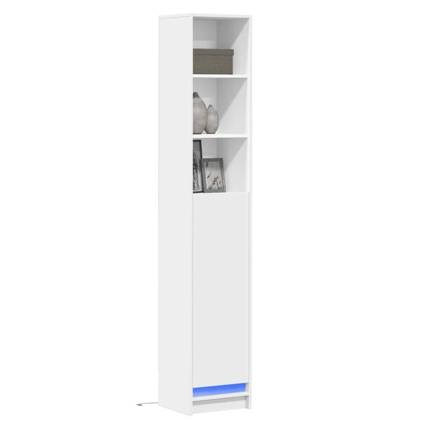 vidaXL Dressoir met LED 36x32,5x200 cm bewerkt hout wit