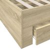 vidaXL Bedframe met lades bewerkt hout sonoma eikenkleurig 120x200 cm