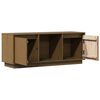 vidaXL Tv-meubel 110,5x35x44 cm massief grenenhout honingbruin