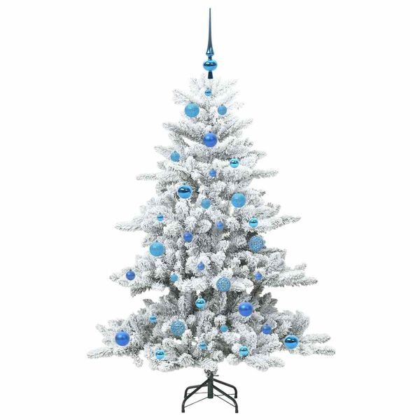 vidaXL Kunstmatige Inklapbare Kerstboom Wit 150 cm PVC en staal