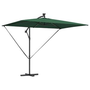 vidaXL Cantilever Banana Parasol Groen 294 x 200 x 254 cm