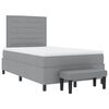 vidaXL Boxspringbed met matras Lichtgrijs 120 x 200 cm Stof