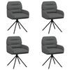 vidaXL Draai Eetstoelen 4 pcs Kunstleer Grijs 59 x 59,5 x 90 cm