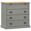 vidaXL Ladekast VIGO 80x40x76 cm massief grenenhout grijs