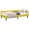 vidaXL Hoekbedframe met Matras 2 st Geel 90 x 200 cm Fluweel