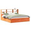 vidaXL Bedframe zonder matras massief grenenhout wasbruin 200x200 cm