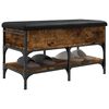vidaXL Schoenenbank 82x42x45 cm bewerkt hout gerookt eikenkleurig
