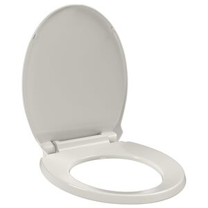 vidaXL Toiletbril soft-close ovaal lichtgrijs