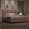 vidaXL Boxspringbed met matras met LED Roze 180 x 200 cm Fluweel